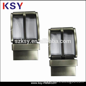 Shiny nickel men Zinc Material metal belt buckle